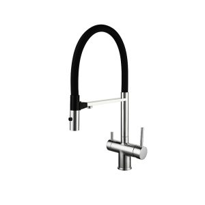 Смеситель кухонный Vincea VKF-120 с краном для питьевой воды Хром глянцевый