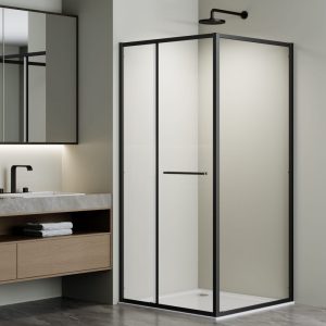 Душевой уголок Vincea Alpha 100х90 Черный / Прозрачное