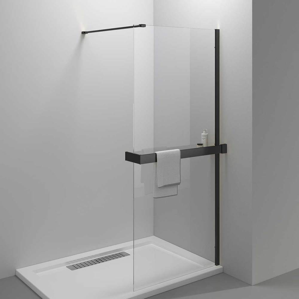 Душевая перегородка Vincea Walk-In Черный / Прозрачное