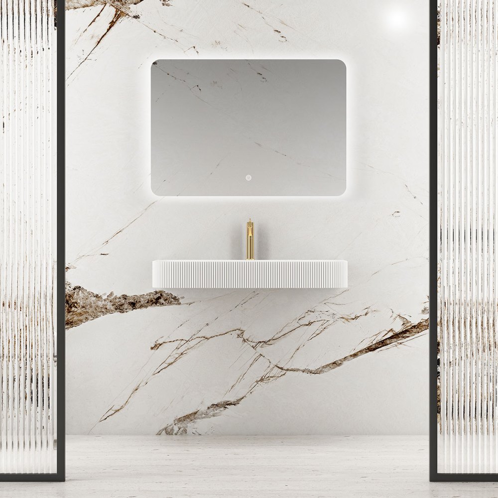 Раковина подвесная Vincea Solid Surface 90 Белый матовый — изображение 3